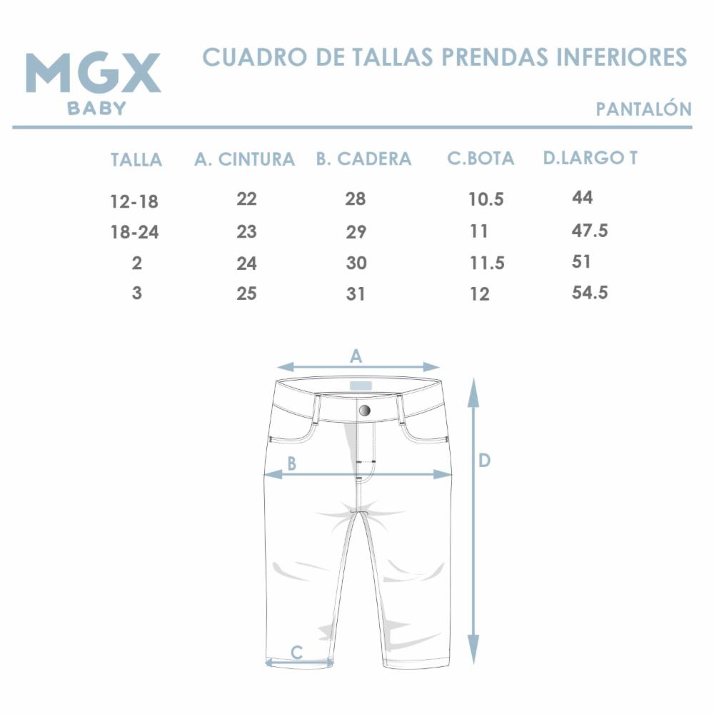Pantalón Gabardina 5 Bolsillos Azul Marino MGX BASIC - Imagen 3