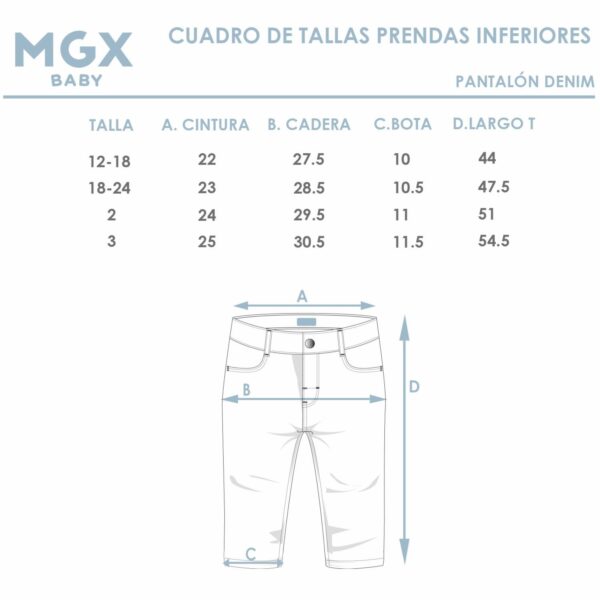 Pantalón Denim 5 Bolsillos MGX BASIC - Imagen 3