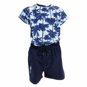 Traje De Baño 2 Piezas Camiseta Manga Corta Y Pantaloneta Cintura Elástica NERY FAS