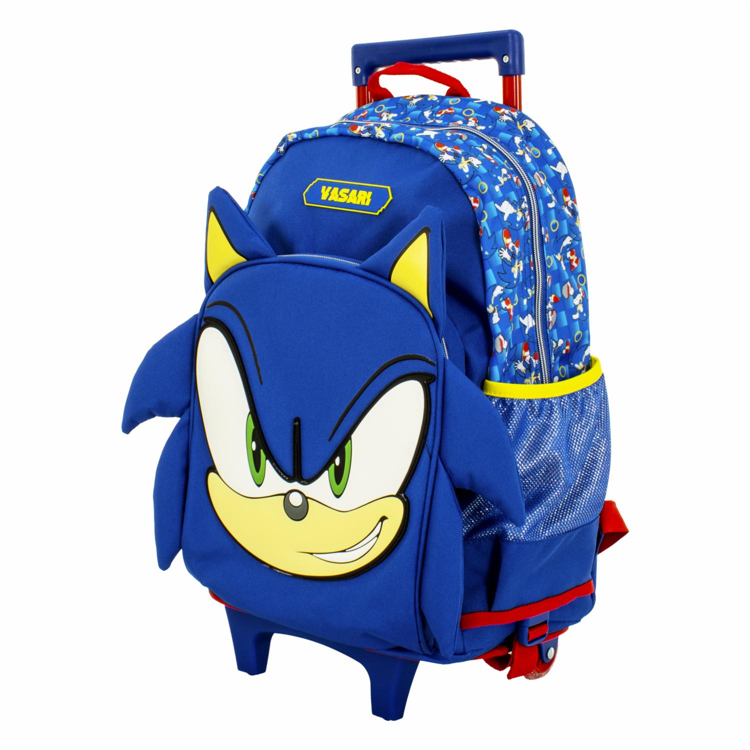 Mochila Con Ruedas Escolar Sonic Azul Vi MOZIONI 33x48x21Cm - Imagen 2