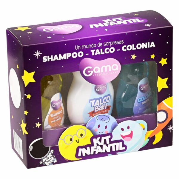 Estuche Infantil Shampoo-Talco-Colonia Un Mundo De Sorpresas GAMA 1 X100 G; 1 X 100 Ml; 1 X 100 Ml