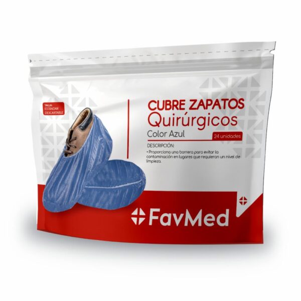 Cubre Zapatos Quirúrgicos Color Azul FAVMED 24 unidades