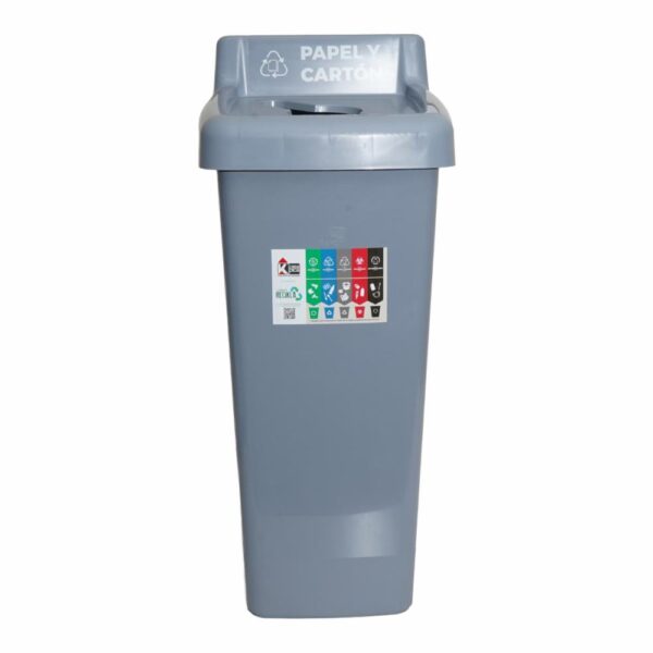 Tacho De Basura Reciclaje Para Papel CASA PICA 50 Litros