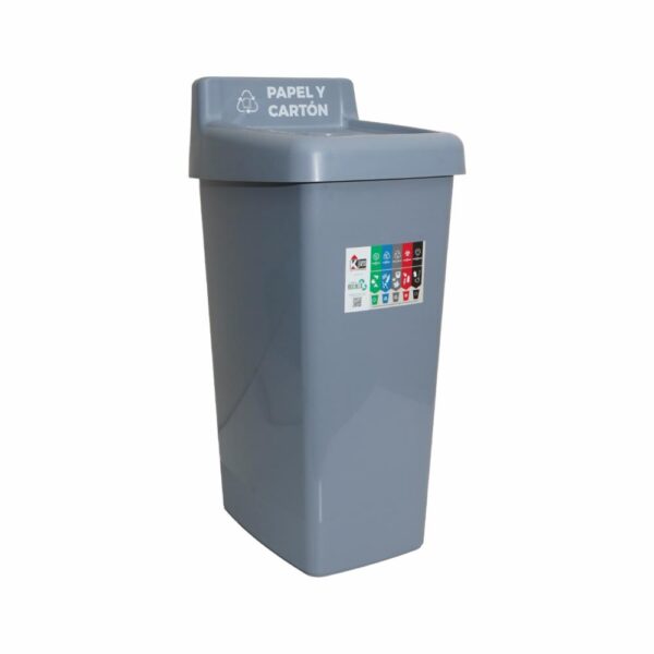 Tacho De Basura Reciclaje Para Papel CASA PICA 50 Litros - Imagen 2