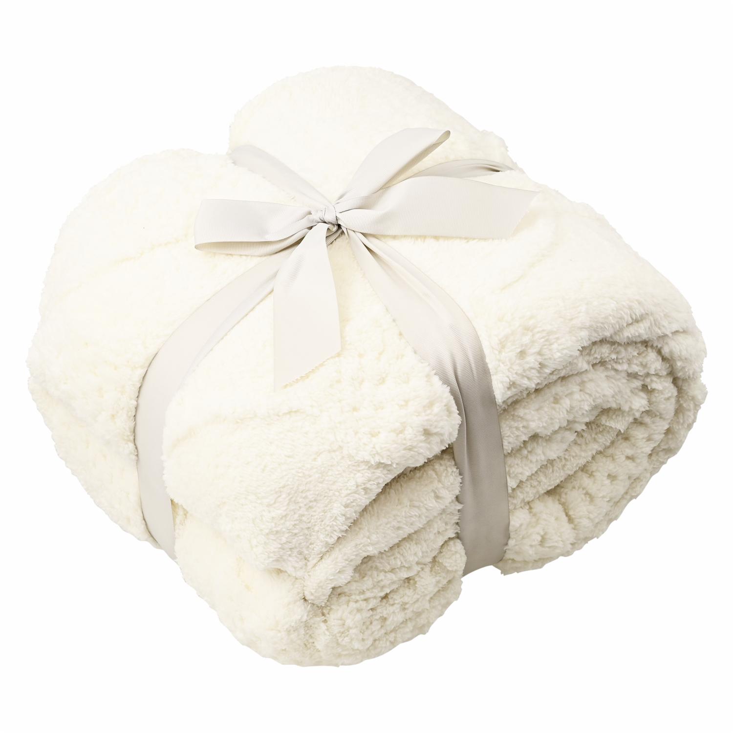 Cobija Sherpa Tuft Beige FREE HOME 240X220 Cm - Imagen 2