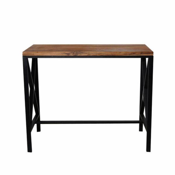 Desayunador Ferro Rectangular 4 Puestos Natural SYNERGY Madera Y Metal