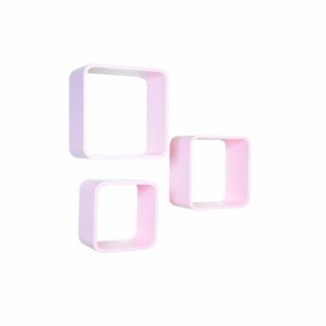 Juego De Repisas Cuadrada Rosa DECO STYLE & KIDS x 3 Unidades