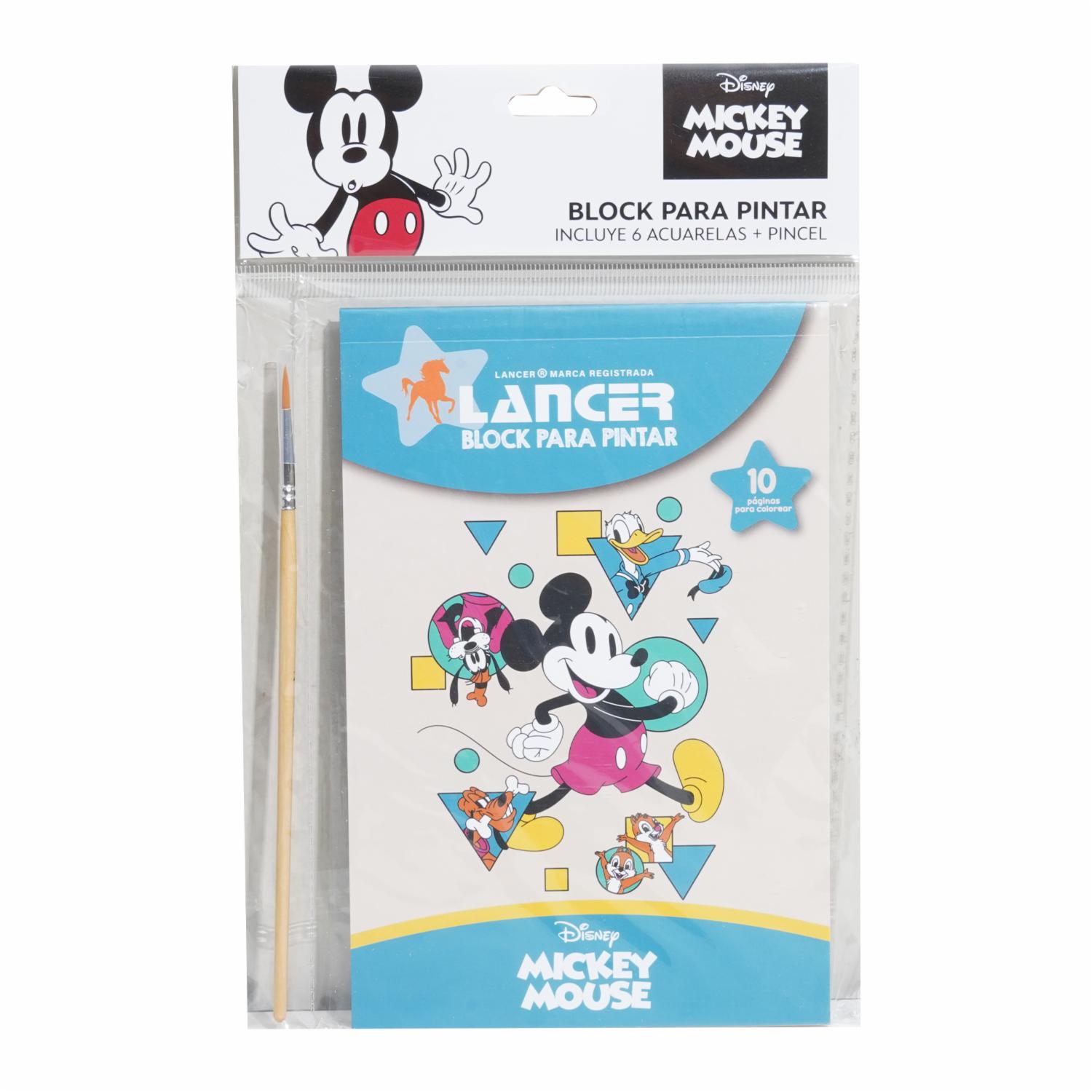 Block Para Pintar Diseños Mickey Acuarelas Pincel DISNEY 10