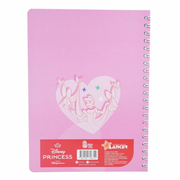 Cuaderno Universitario Princesas 1 Línea DISNEY 100 Hojas - Imagen 2