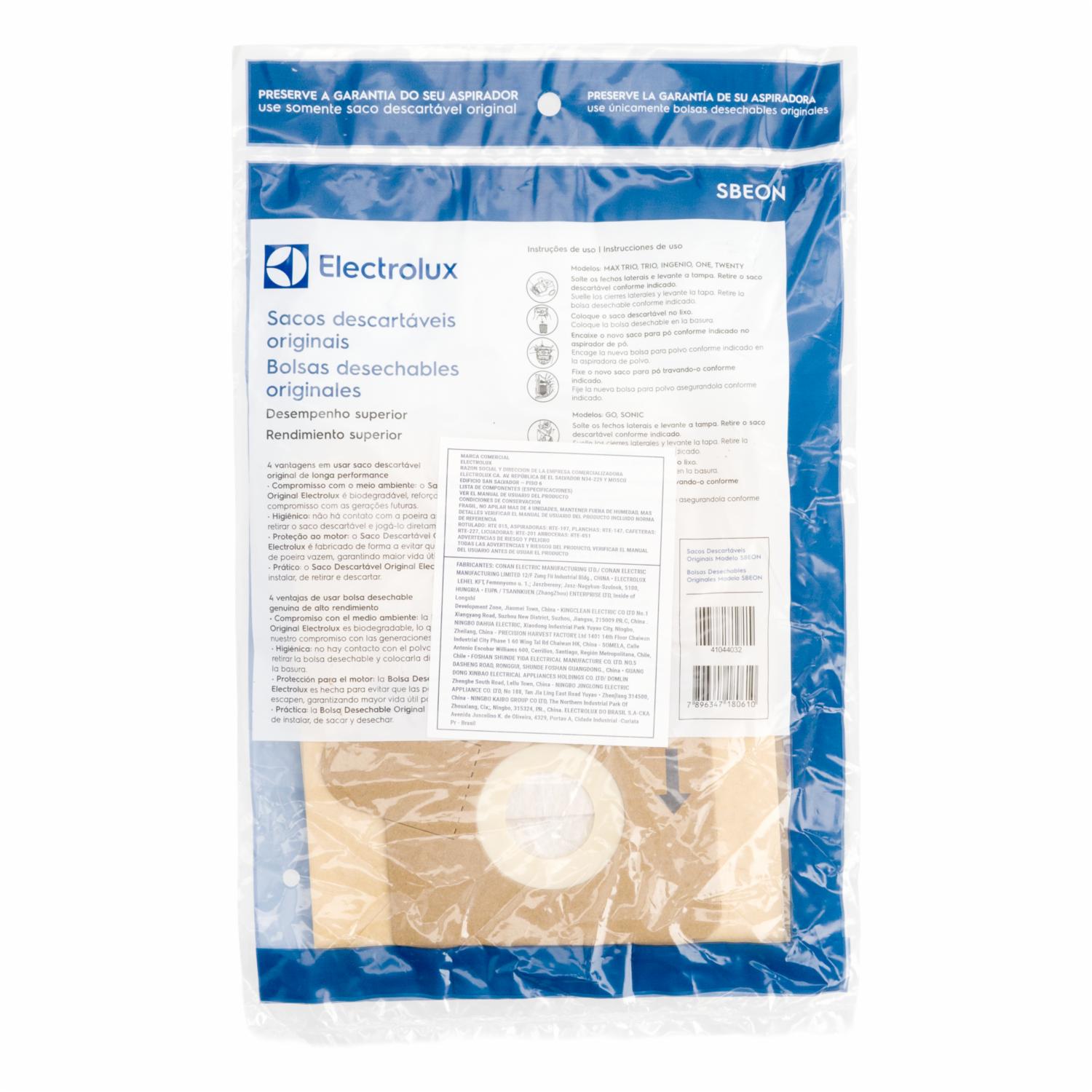 Bolsas De Aspiradora Descartable ELECTROLUX 3 Unidades - Imagen 2