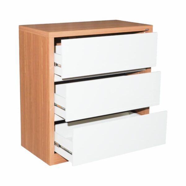 Cómoda 3 Cajones Freijo Blanco DALLA COSTA MDF - Imagen 4