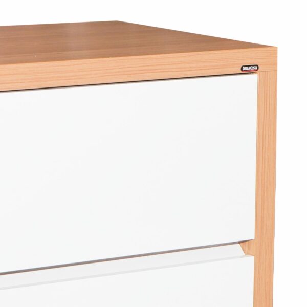 Cómoda 3 Cajones Freijo Blanco DALLA COSTA MDF - Imagen 5