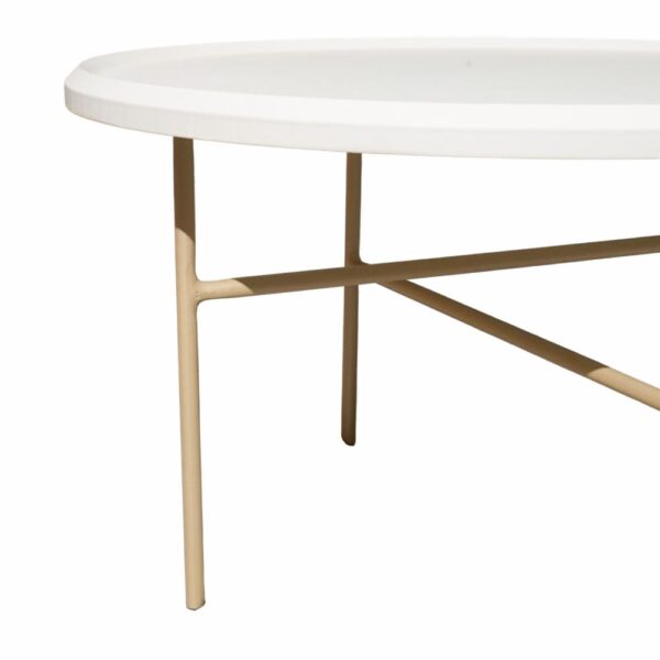 Mesa De Centro Bandeja Alta Gaia Ivory FALKK - Imagen 3