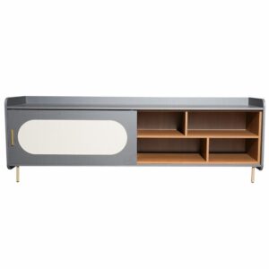 Rack De Tv Puerta Corrediza Gaia Grafito FALKK