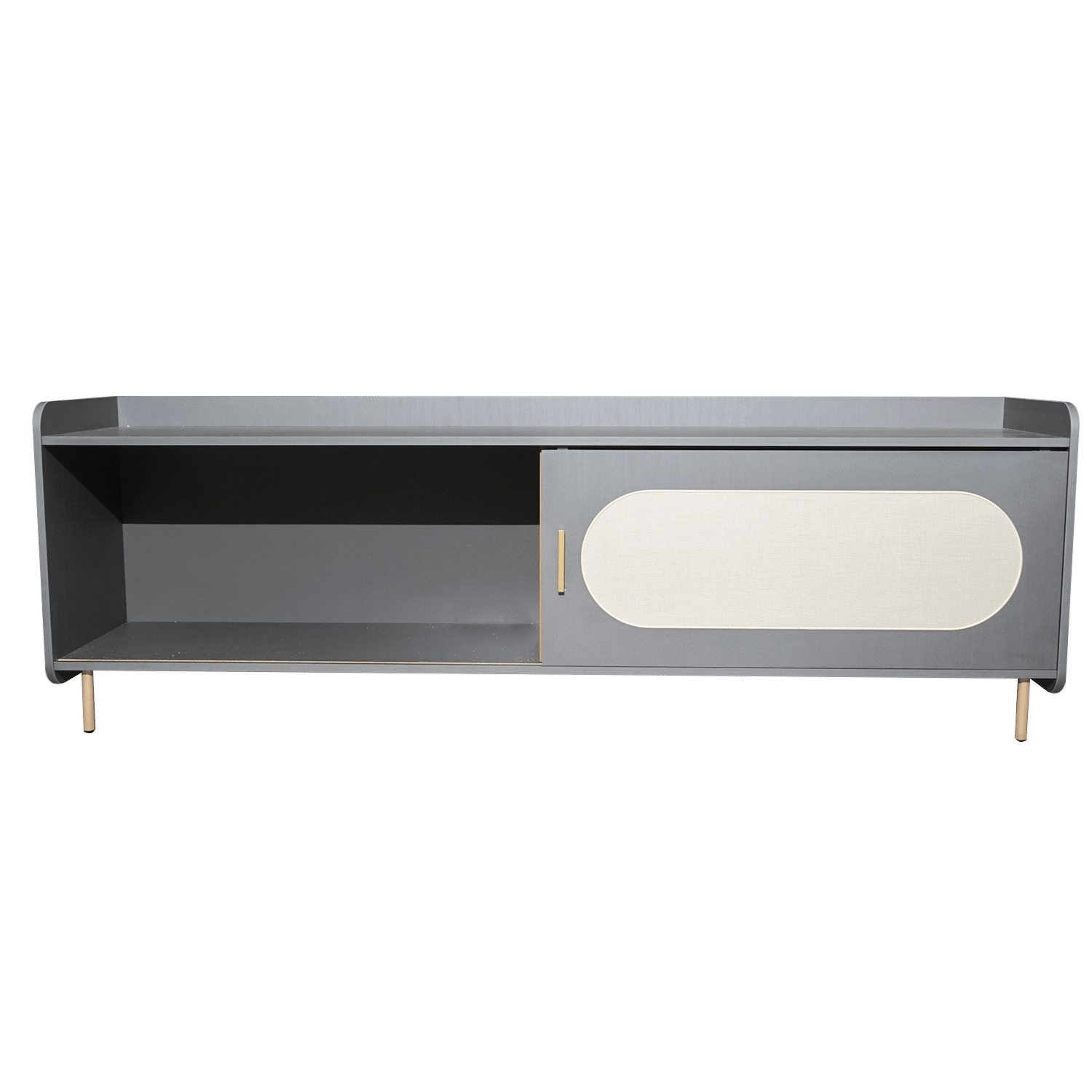 Rack De Tv Puerta Corrediza Gaia Grafito FALKK