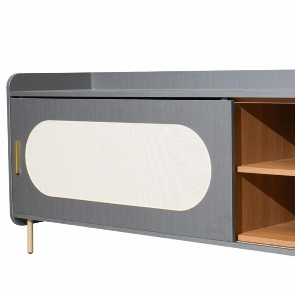 Rack De Tv Puerta Corrediza Gaia Grafito FALKK - Imagen 5