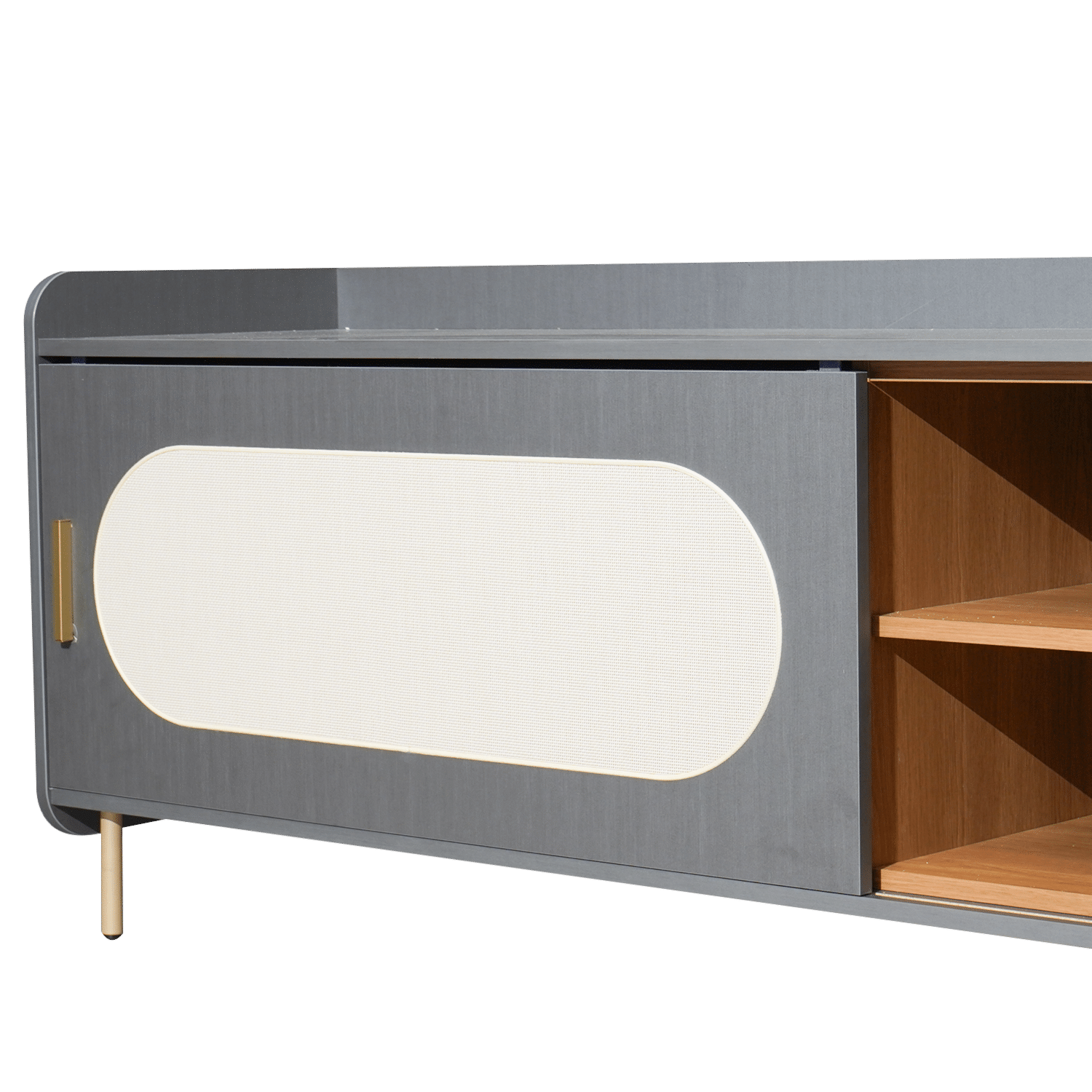 Rack De Tv Puerta Corrediza Gaia Grafito FALKK