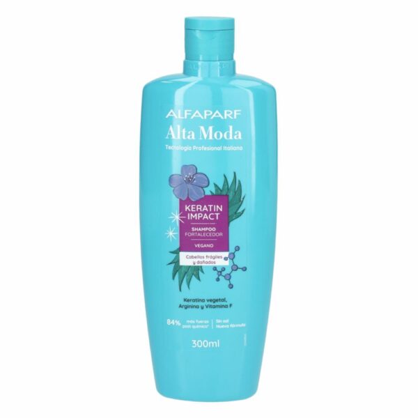 Shampoo Capilar Fortalecedor  Keratin Impact Alta Moda ALFAPARF 300 Ml