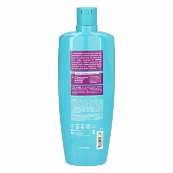 Shampoo Capilar Fortalecedor  Keratin Impact Alta Moda ALFAPARF 300 Ml - Imagen 2