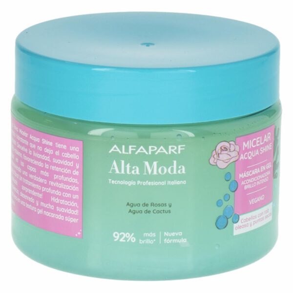 Mascarilla En Gel Acondicionadora Brillo Intenso  Micellar Aqua Shine Alta Moda ALFAPARF 300 Ml