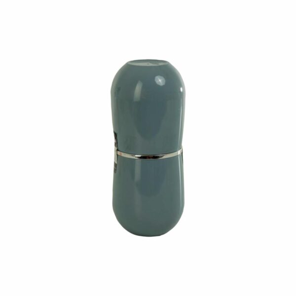 Soporte Cepillo Cromo Belly Con Tapa Azul OU Unidad