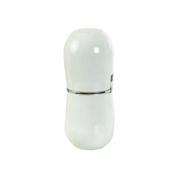 Soporte Cepillo Cromo Belly Con Tapa Blanco OU Unidad