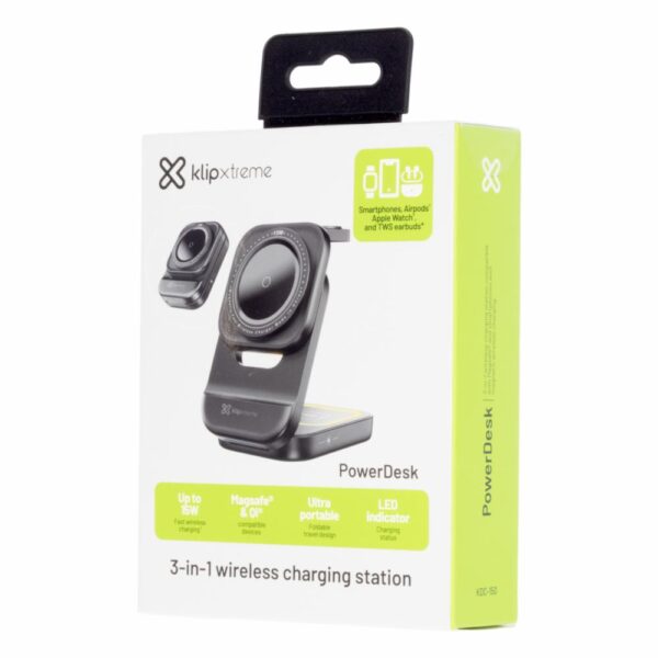 Cargador Inalámbrico De Escritorio 3 In 1 Para Smartphone KLIPXTREME 15 W - Imagen 6