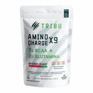 BCAAS Aminoácidos AminoChargeX9 Watermelon Mint TRIBU NUTRITION 330 G