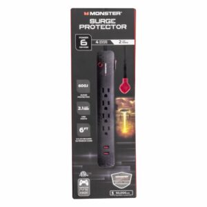 Protector De Corriente Tipo Regleta 6 Entradas MONSTER 600 Jules