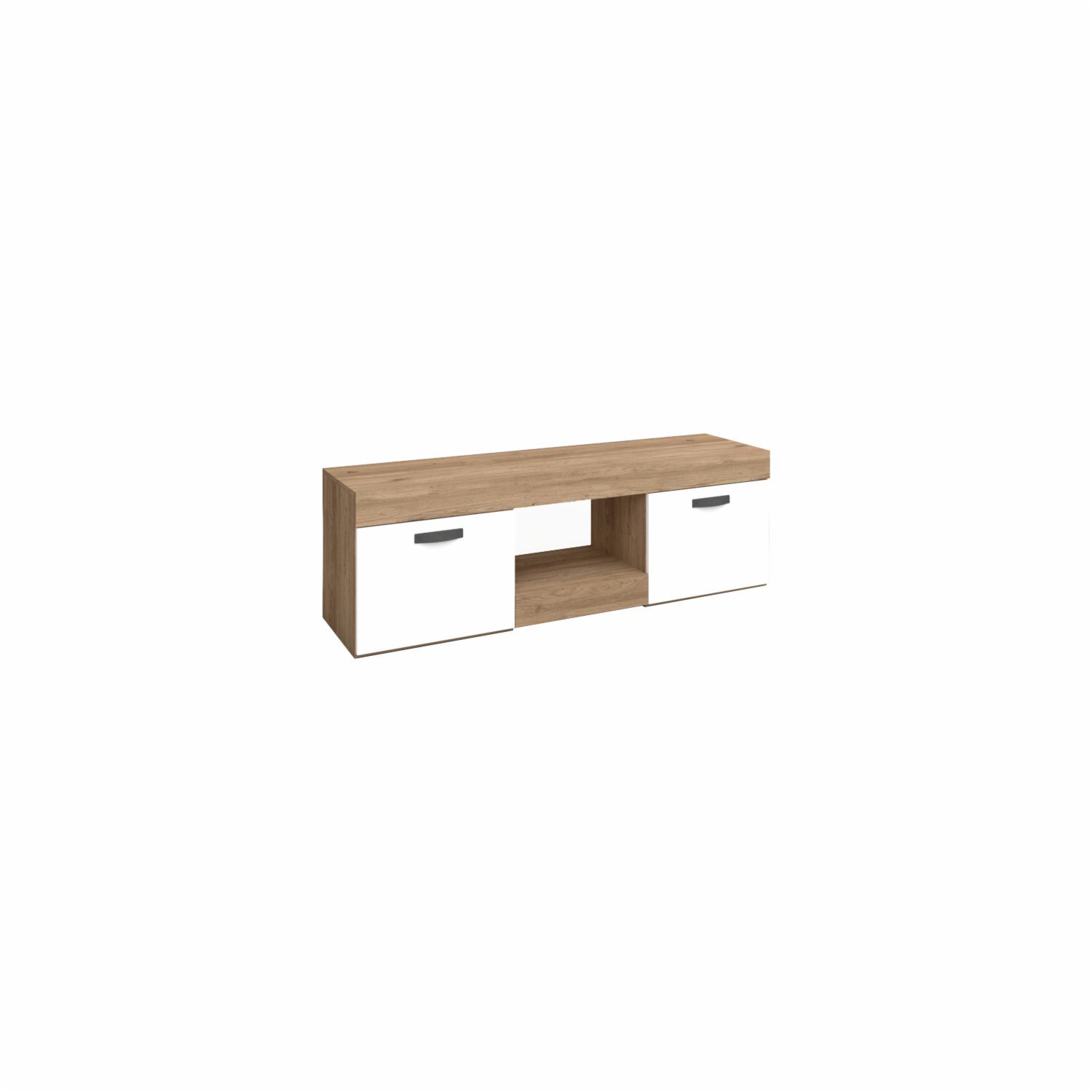 Mesa De Tv Argos 2 Naturale Blanco FABRIKIT 2 Puertas - Imagen 2