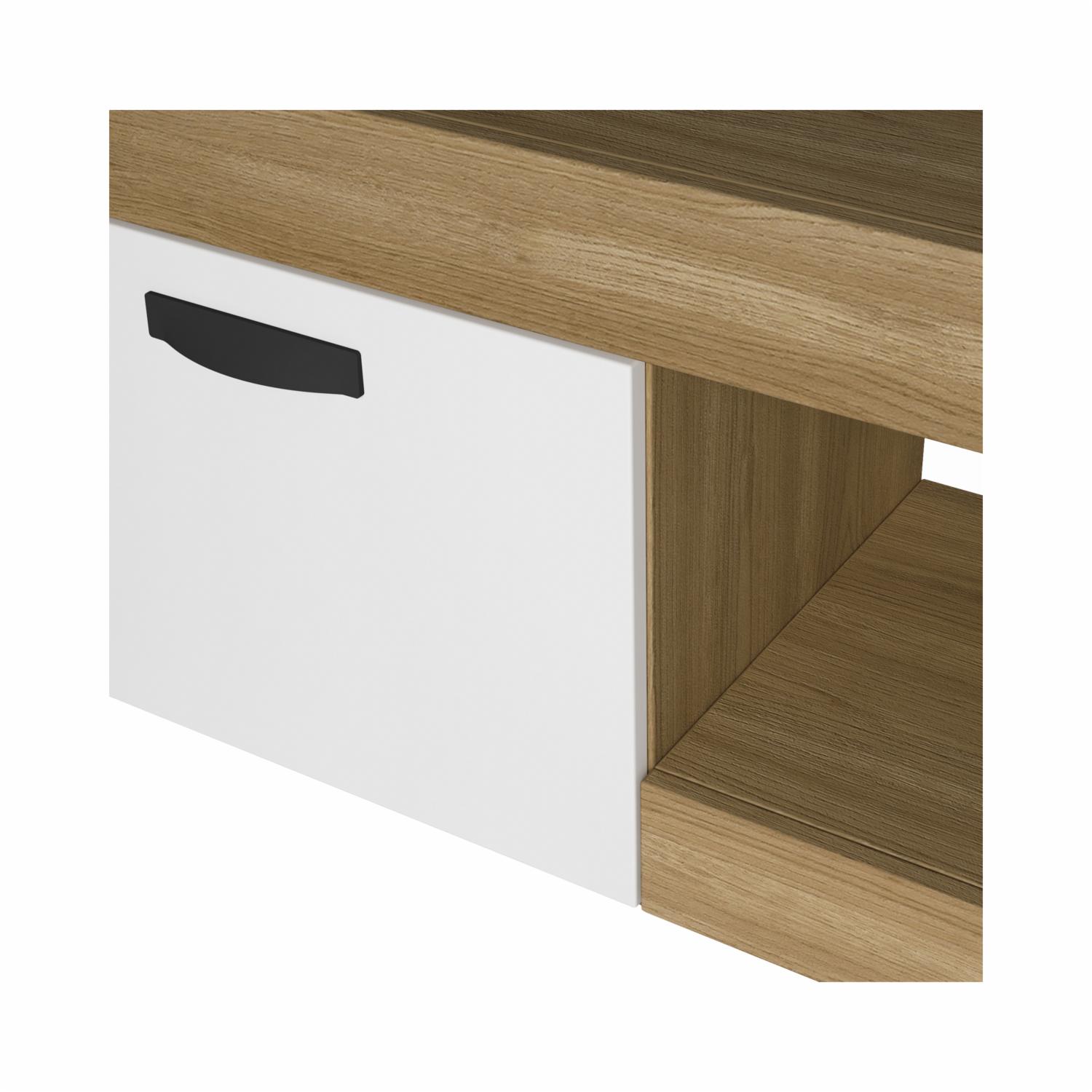 Mesa De Tv Argos 2 Naturale Blanco FABRIKIT 2 Puertas - Imagen 5