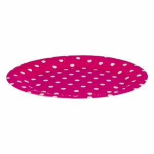 Plato Puntos Fuxia 7" IMPORTADORA CUMPLEAÑOS X10 Unidades