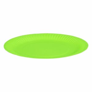 Plato Puntos Verde Lima 7" IMPORTADORA CUMPLEAÑOS X10 Unidades