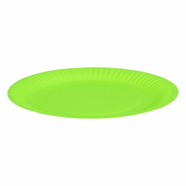 Plato Puntos Verde Lima 7" IMPORTADORA CUMPLEAÑOS X10 Unidades