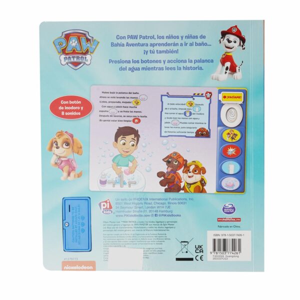 Libro Al Baño Con Paw Patrol Patrulla Canina PI KIDS 15 Páginas - Imagen 2