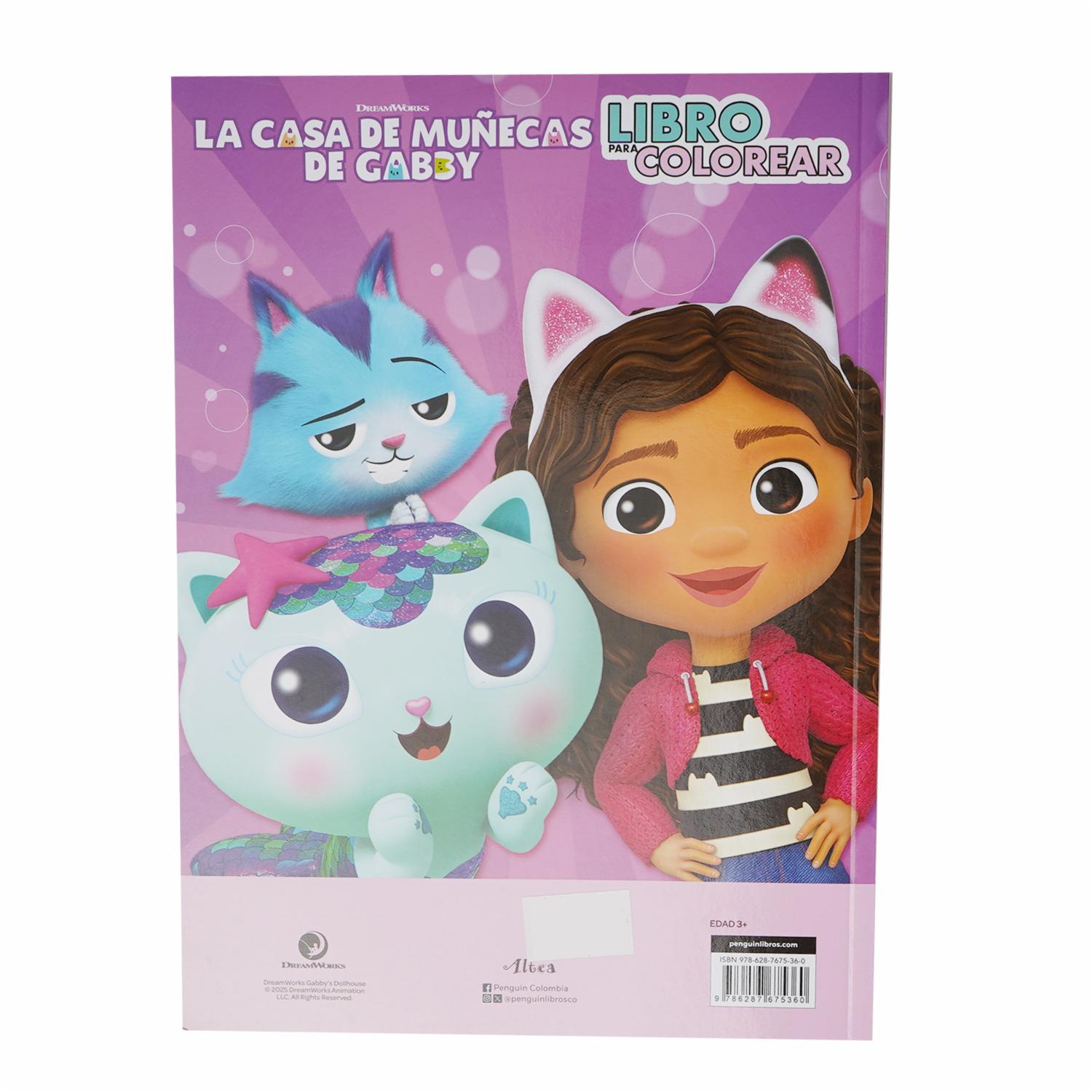Libro La Casa De Muñecas De Gabby Para Colorear PENGUIN 75 Páginas