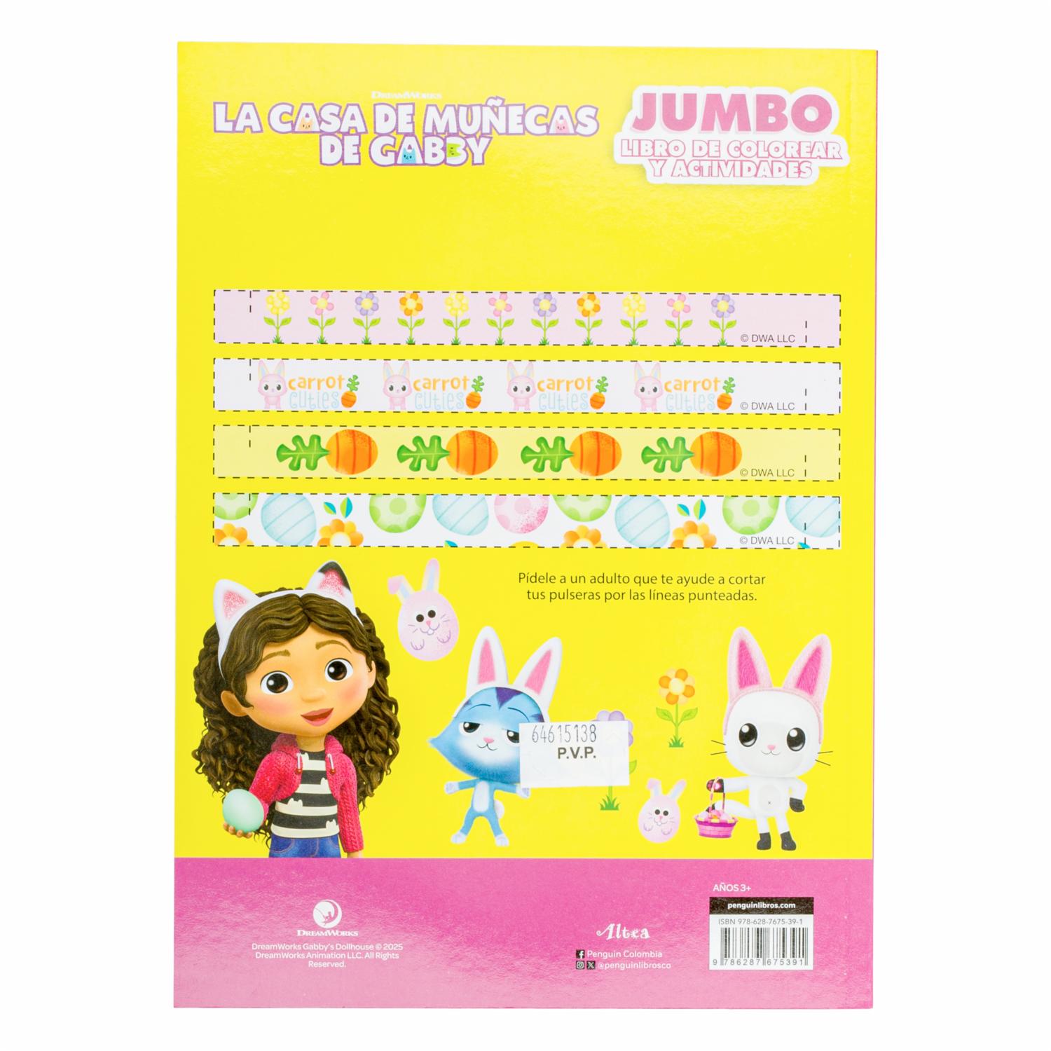 Libro La Casa Munecas De Gabby Jumbo Colorea Y Actividades PENGUIN 25 Páginas - Imagen 2
