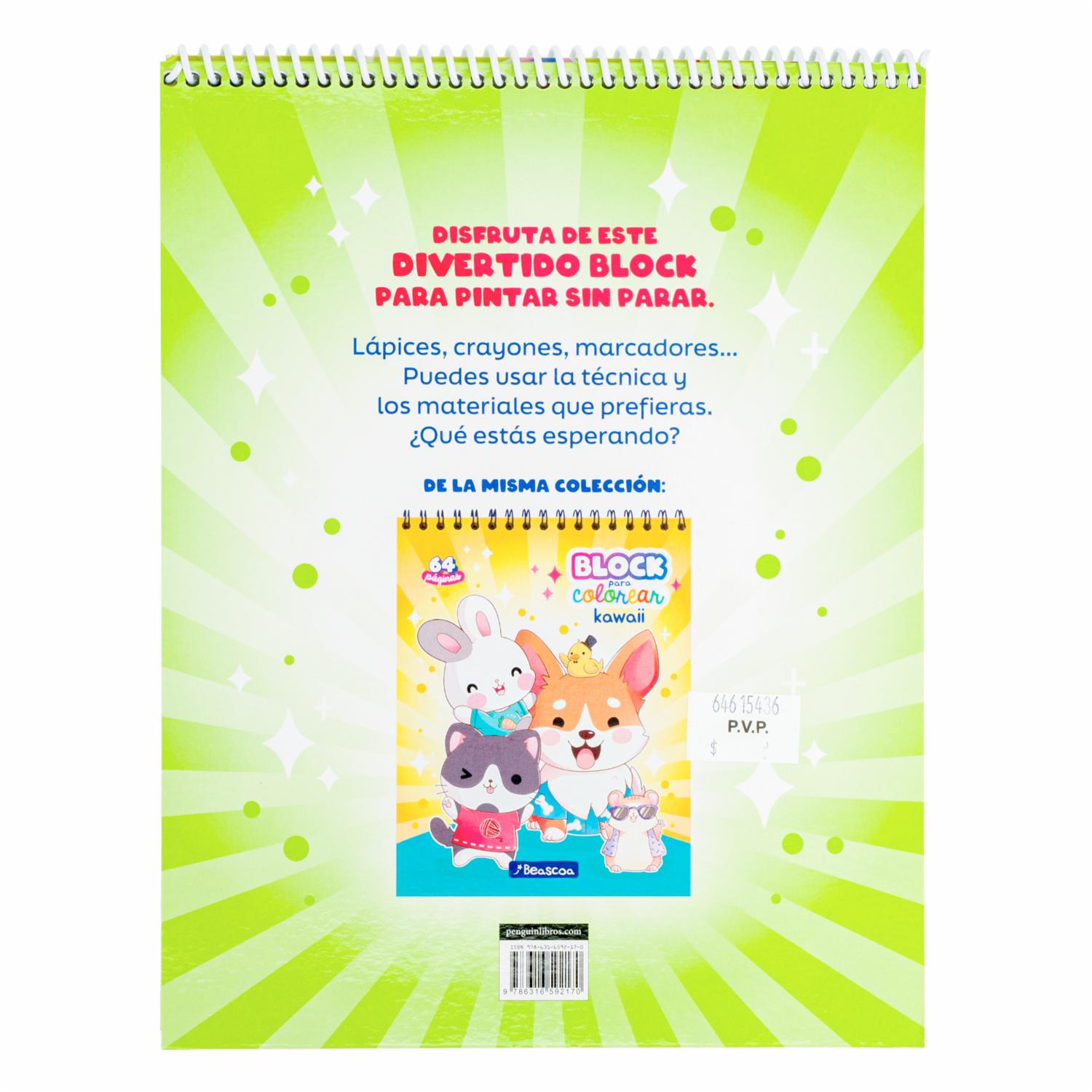 Libro Block Para Colorear Mascotas BEASCOA 64 Páginas