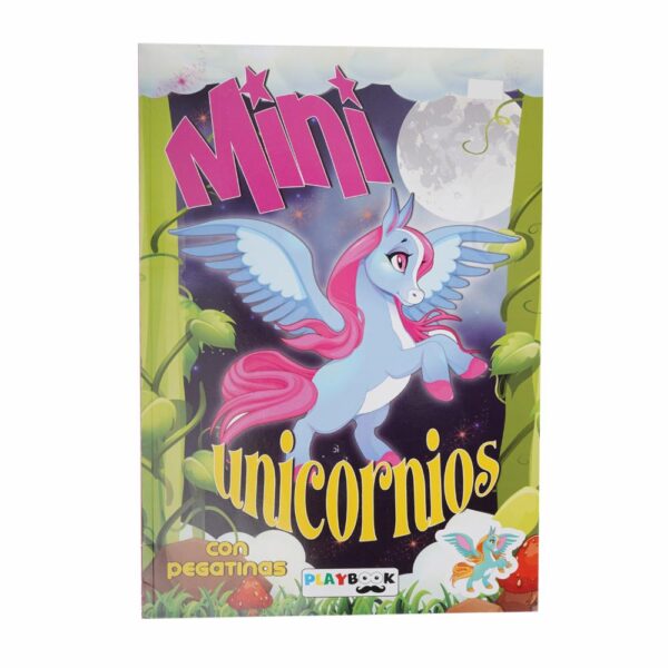 Libro Mini Unicornios Con Pegatinas PLAYBOOK 10 Páginas