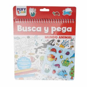 Libro Busca Y Pega Mundo Animal LIBRO DIVO 15 Páginas