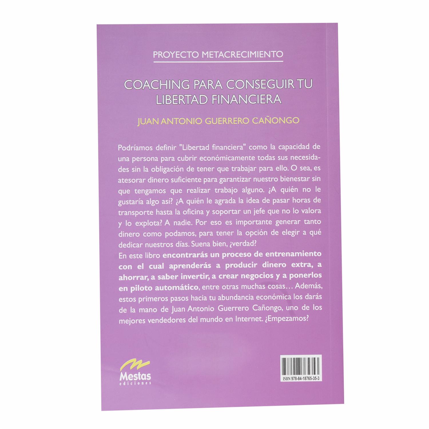 Libro Coaching Para Conseguir Tu Libertad Financiera MESTAS 190 Páginas - Imagen 2