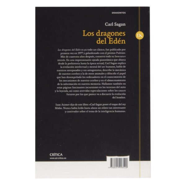 Libro Los Dragones Del Eden CRITICA 259 Páginas - Imagen 2