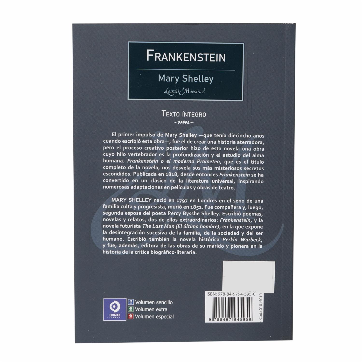 Libro Frankenstein EDIMAT 222 Páginas