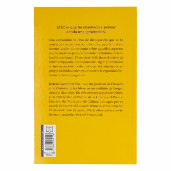 Libro El Mundo De Sofia SIRUELA 648 Páginas - Imagen 2