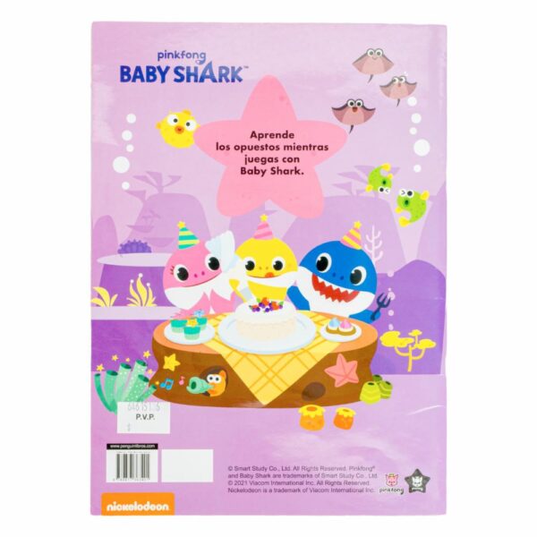 Libro Aprendo Los Opuestos Con Baby Shark PENGUIN 50 Páginas - Imagen 2