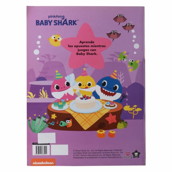 Libro Aprendo Los Opuestos Con Baby Shark PENGUIN 50 Páginas - Imagen 2