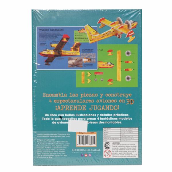 Libro Construyendo En 3D Aviones EL GATO DE HOJALATA 10 Páginas - Imagen 2