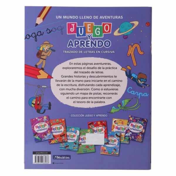 Libro Juego Y Aprendo Trazado De Letras En Cursiva BEASCOA 25 Páginas - Imagen 2