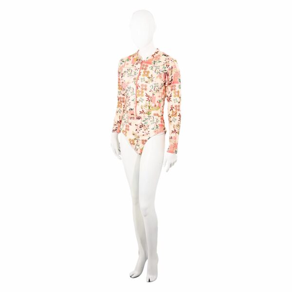 Traje De Baño Estampado Mangas Largas Cuello Redondo TALULAH