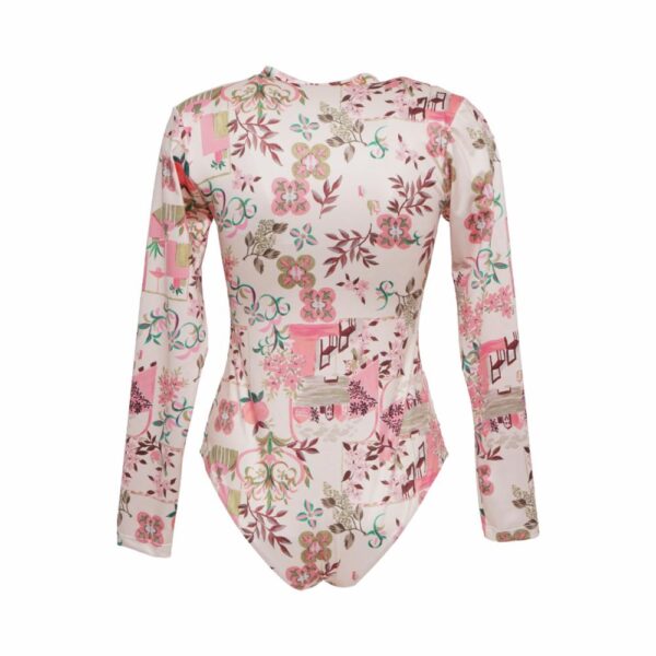 Traje De Baño Estampado Mangas Largas Cuello Redondo TALULAH - Imagen 2